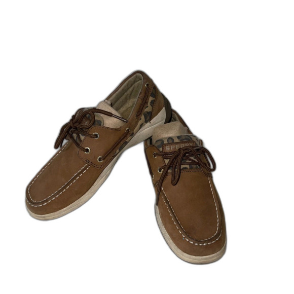 Girl's Cheetah Animal Print Sperry Size 4.5 - Picture 1 of 12